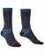 Navy coloured Bridgedale Womens Base Layer Coolmax Liner Socks - Twin Pack on white background #colour_navy