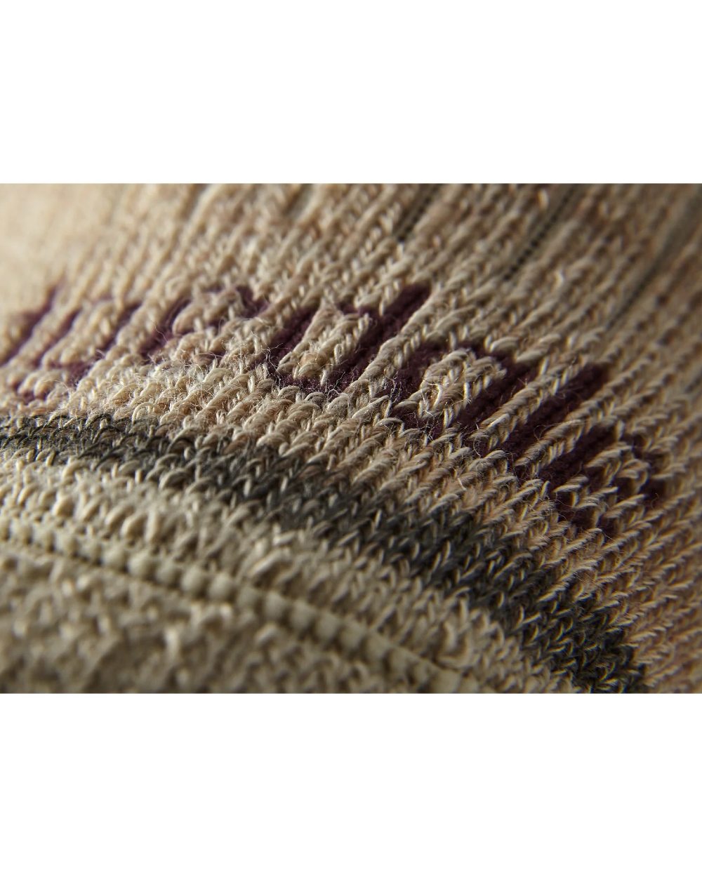 Natural coloured Bridgedale Womens Midweight Merino Comfort Boot Socks on white background 