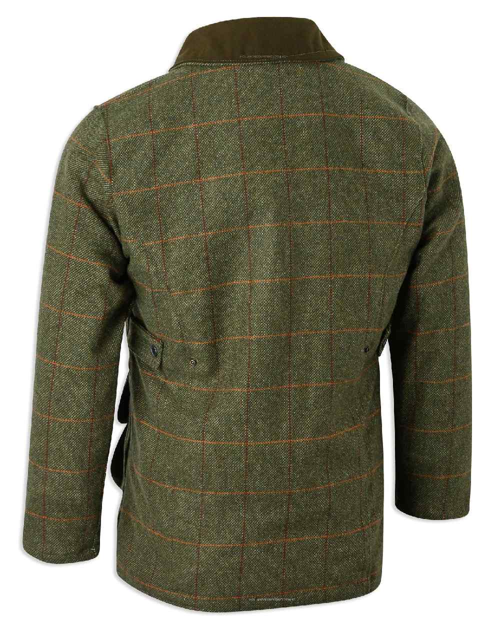 Dark Green coloured Bronte Ladies Crompton Tweed Field Coat on white background 