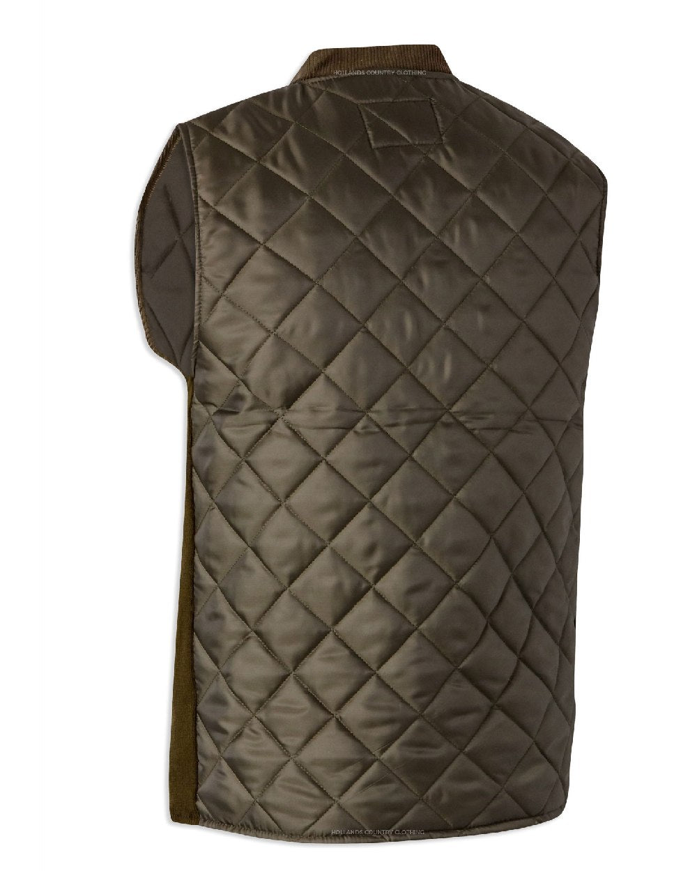 Green coloured Bronte Quilted Bodywarmer on white background 