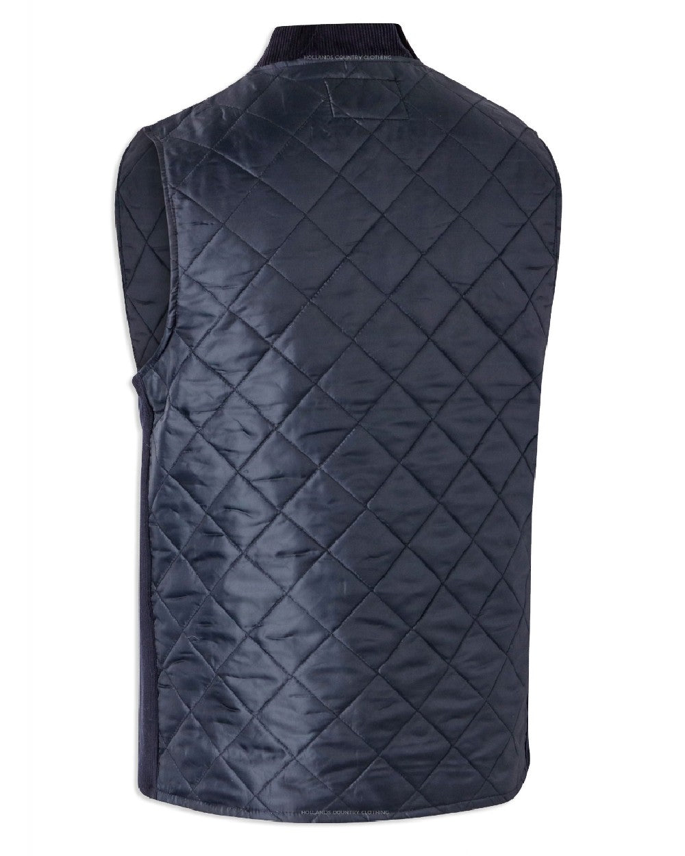 Navy coloured Bronte Quilted Bodywarmer on white background 