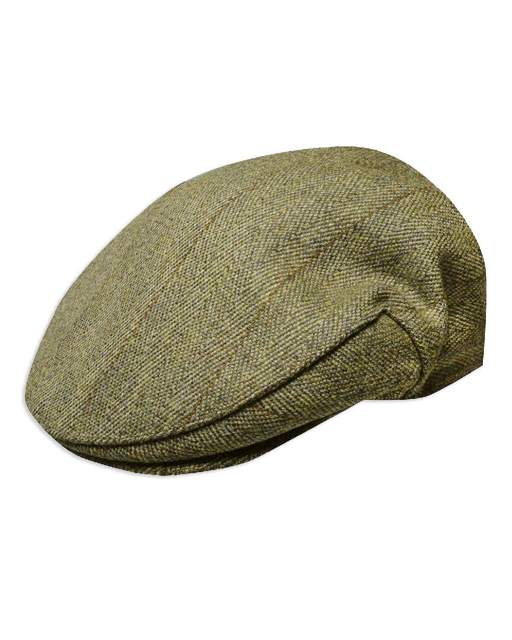 Light Tweed Bronte Strathanan Derby Tweed Flat Cap on white background 