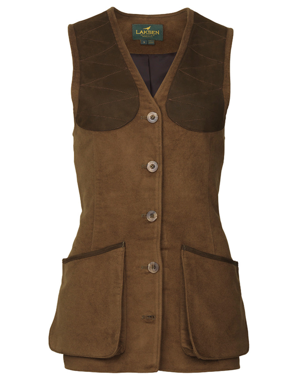 Bronze Coloured Laksen Lady Belgravia Beauly Shooting Vest On A White Background 