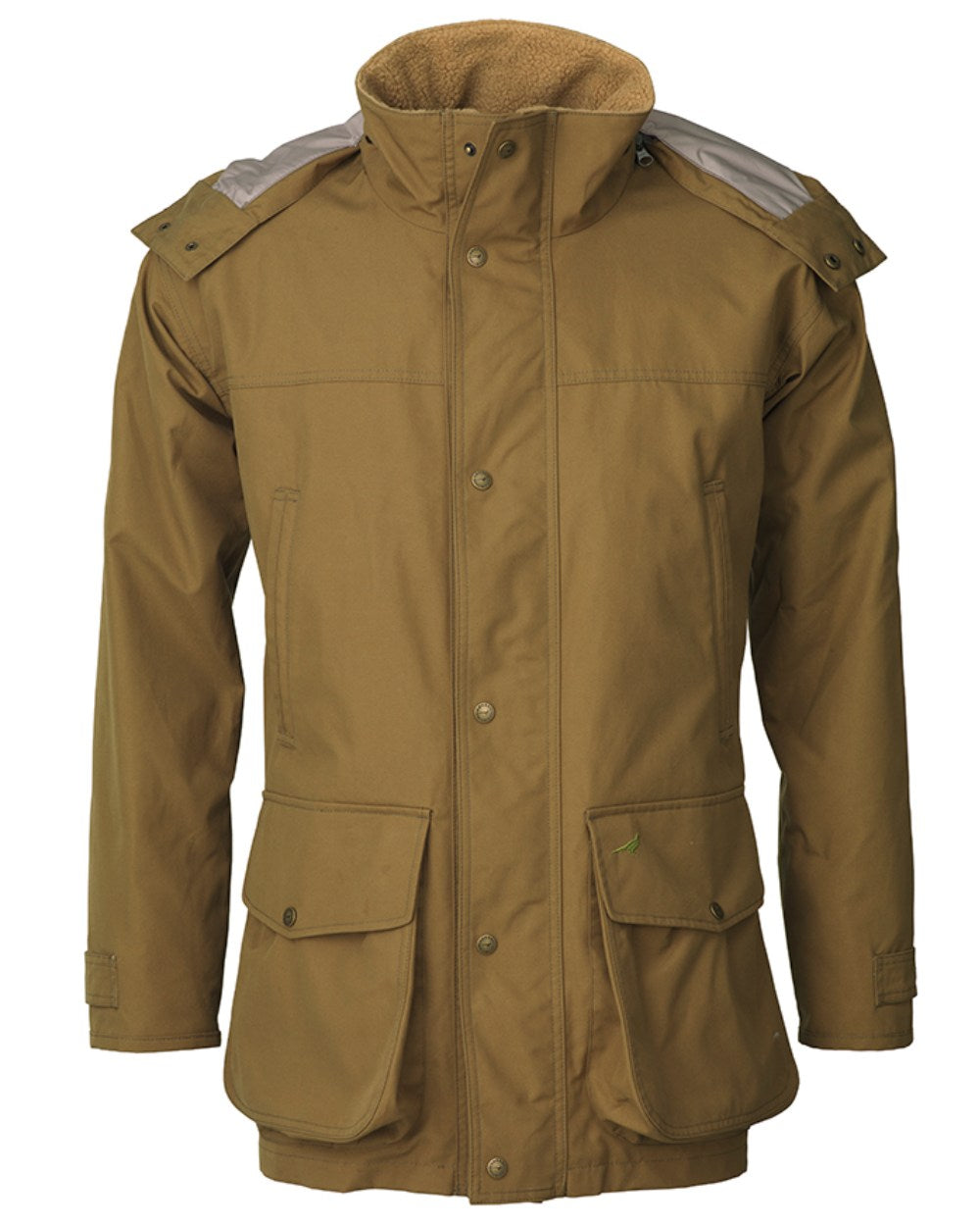 Bronze Coloured Laksen Merlin Ventile Shooting Coat On A White Background 