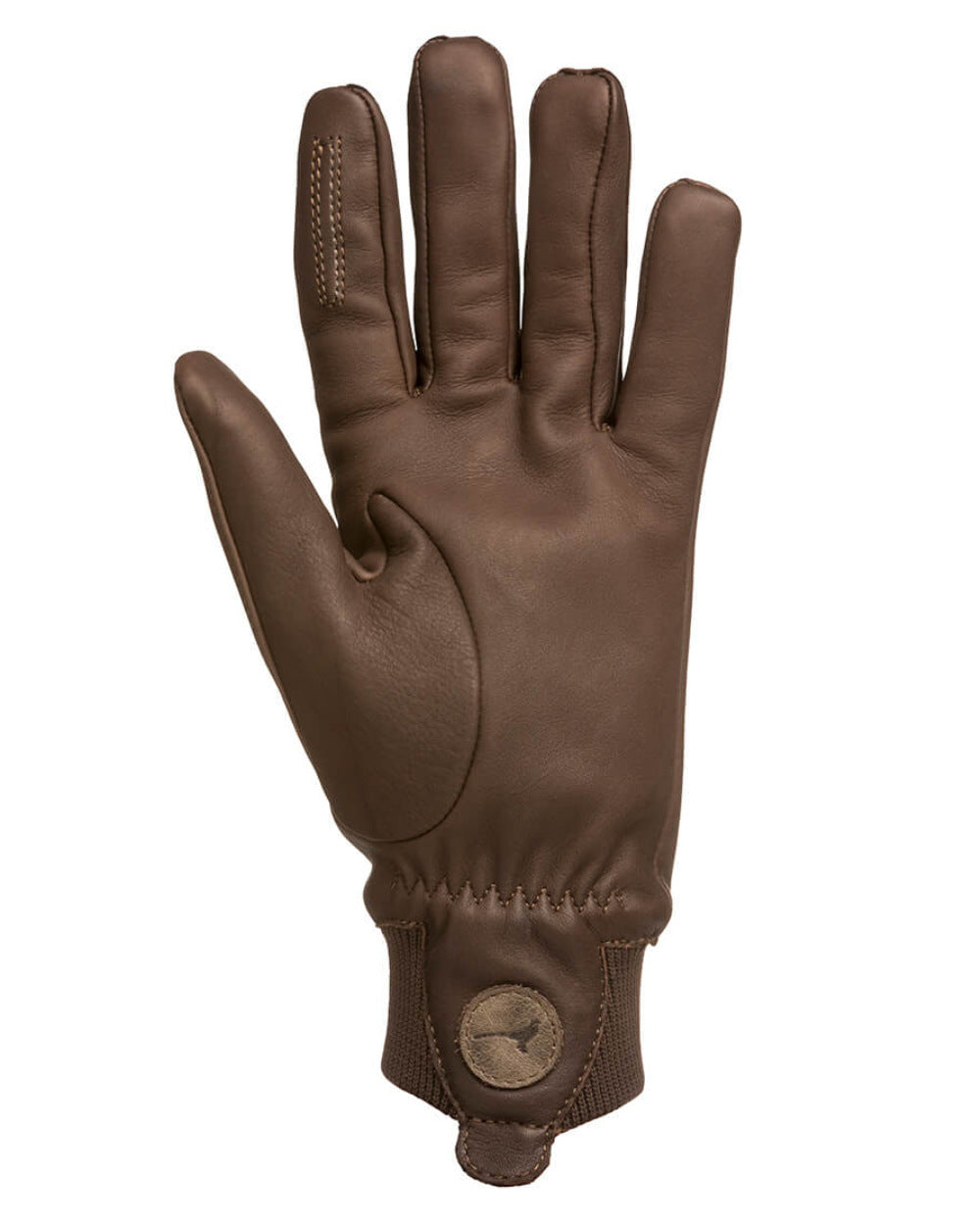 Brown Coloured Laksen Milano Lady Gloves On A White Background