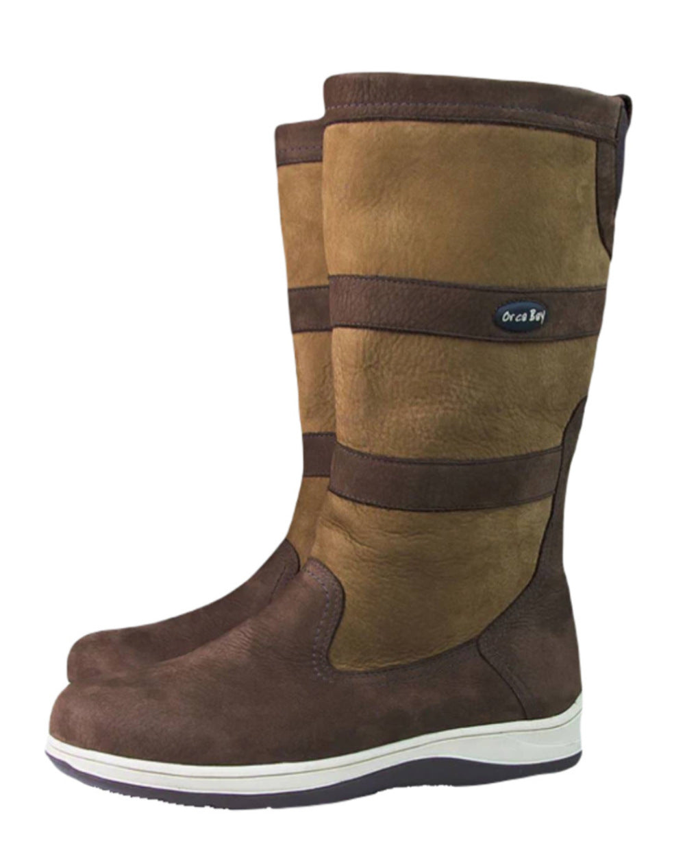 Brown Coloured Orca Bay Storm Sailing Boots On A White Background 