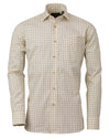 Brownie/Cornflower Coloured Nick Sporting Stretch Shirt On A White Background