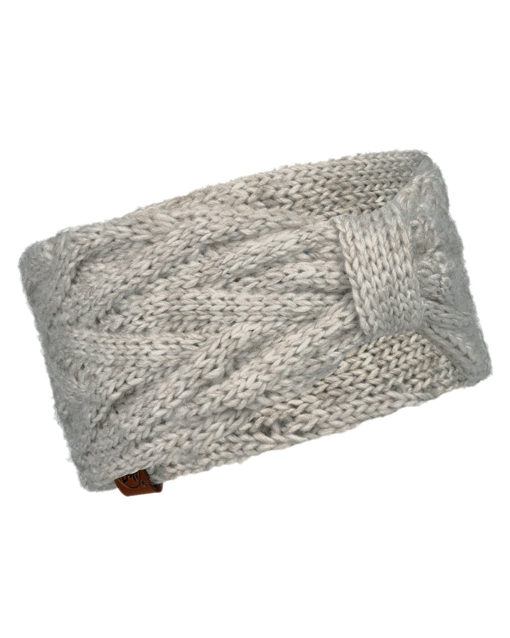 Ecru Coloured Buff Caryn Knitted Headband on white background 