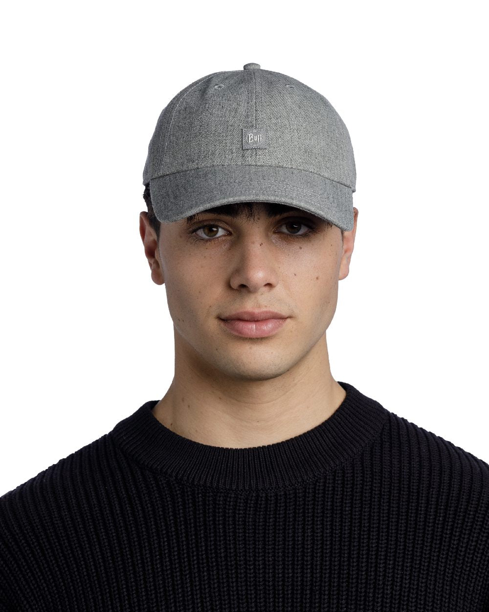 Heather Grey Coloured Buff Chill Baseball Cap on white background 