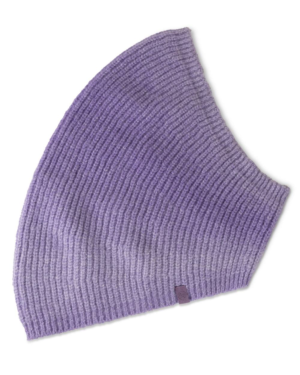 Lavender coloured Buff Datma Knitted Neckwarmer on white background 