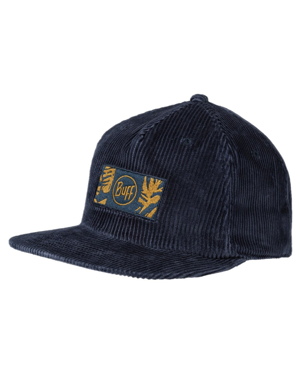 Navy Coloured Buff Dister Chill Trucker Cap on white background 