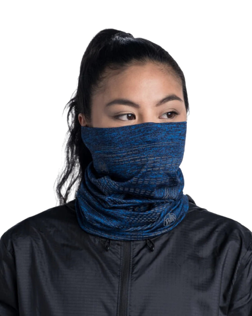 Blue Coloured Buff DryFlx Neck Gaiter on white background 