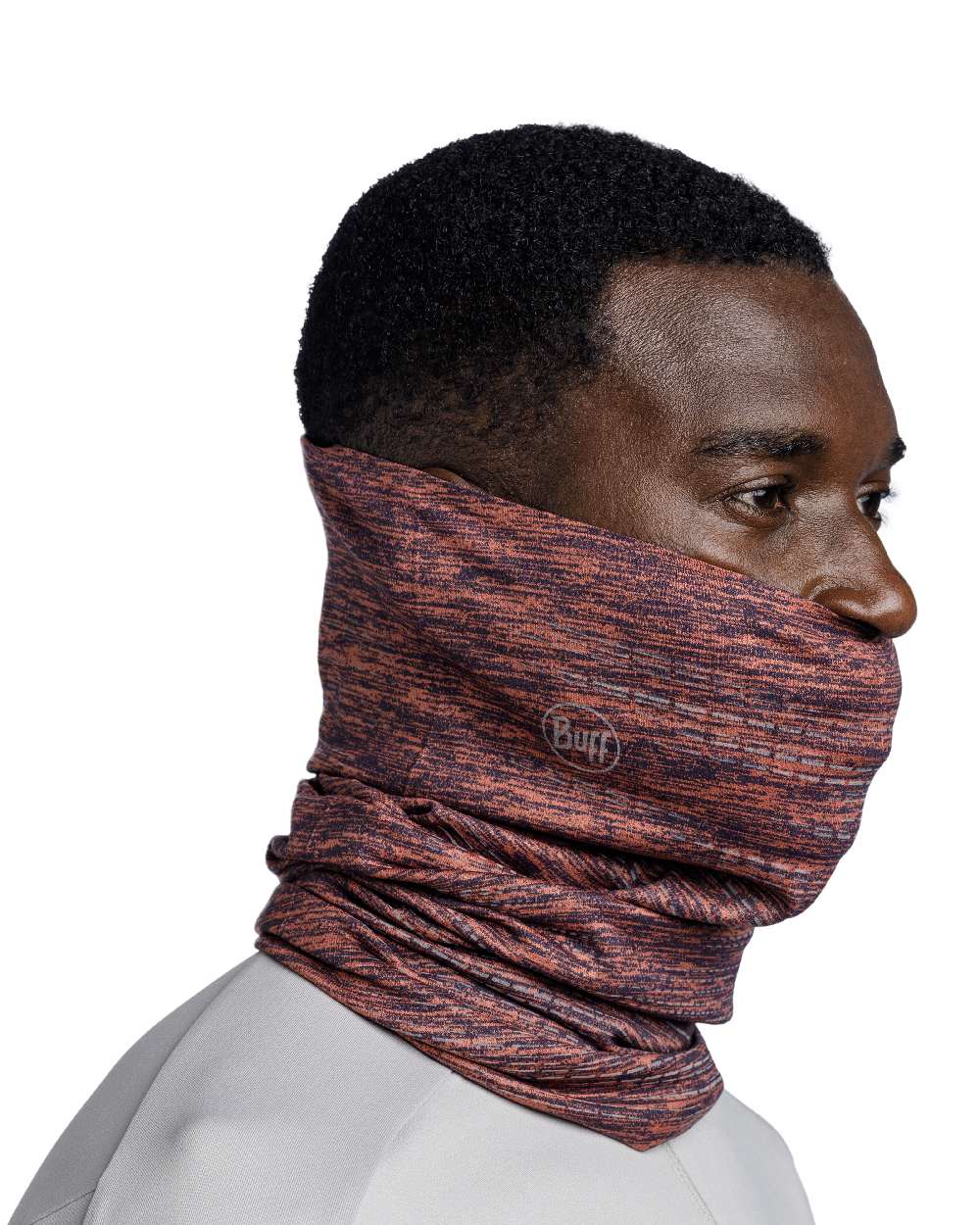 Cinnamon Coloured Buff DryFlx Neck Gaiter on white background 