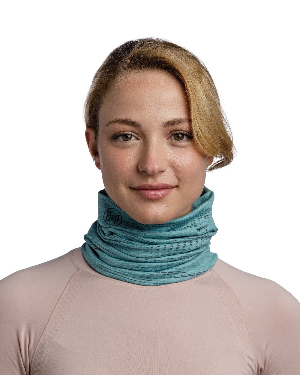 Pool Coloured Buff DryFlx Neck Gaiter on white background 