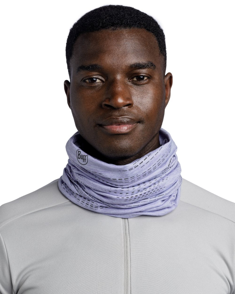 Lavender Coloured Buff DryFlx Neck Gaiter on white background 