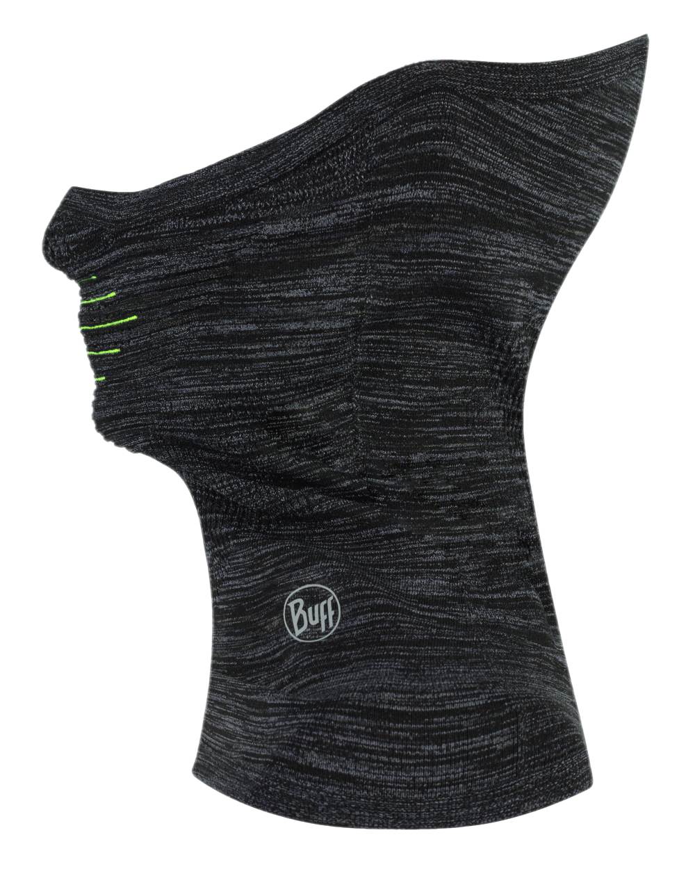 Black Coloured Buff DryFlx Pro Neck Warmer on white background 