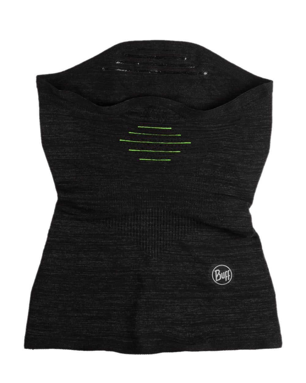 Black Coloured Buff DryFlx Pro Neck Warmer on white background 