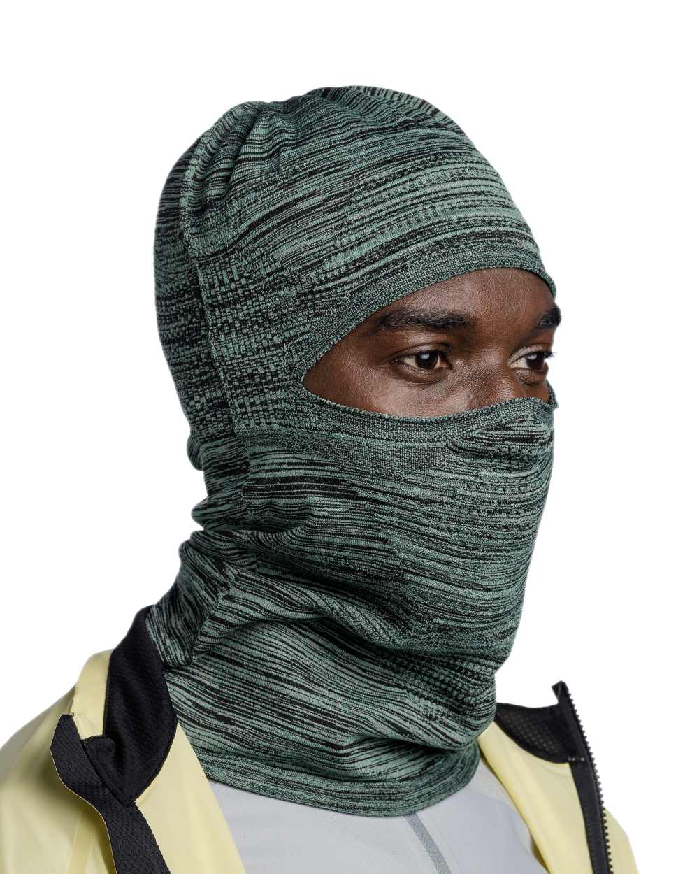 Jade Coloured Buff Dryflx Pro Solid Balaclava on white background 