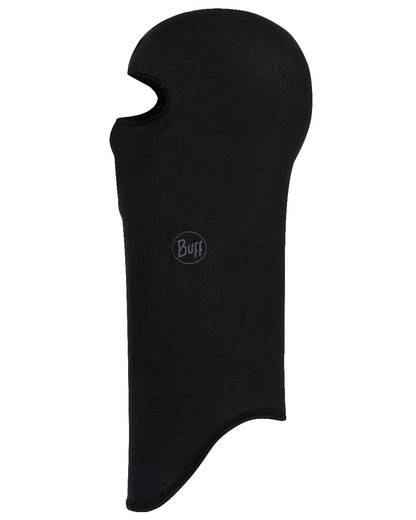 Black Coloured Buff Ecostretch Balaclava on white background 