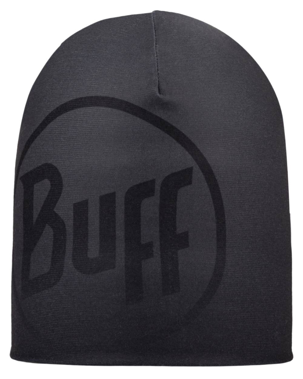 Black Coloured Buff Ecostretch Beanie on white background 