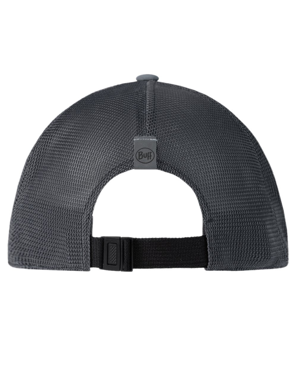 Ash Coloured Buff Explore Trucker Cap on white background 