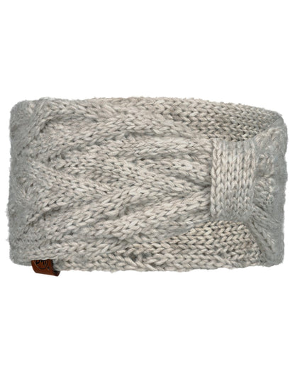 Ecru Coloured Buff Caryn Knitted Headband on white background 