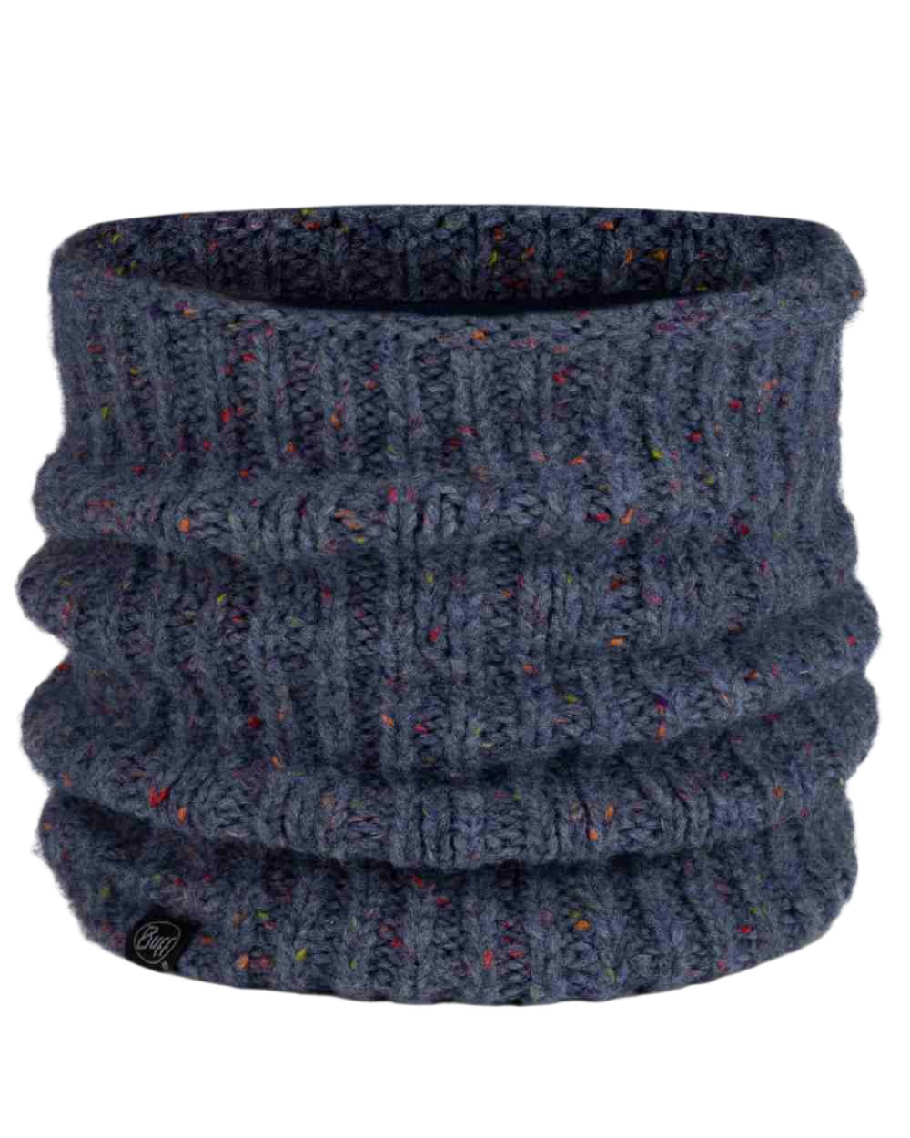 Water Coloured Buff Kim Knitted &amp; Fleece Neckwarmer on white background 