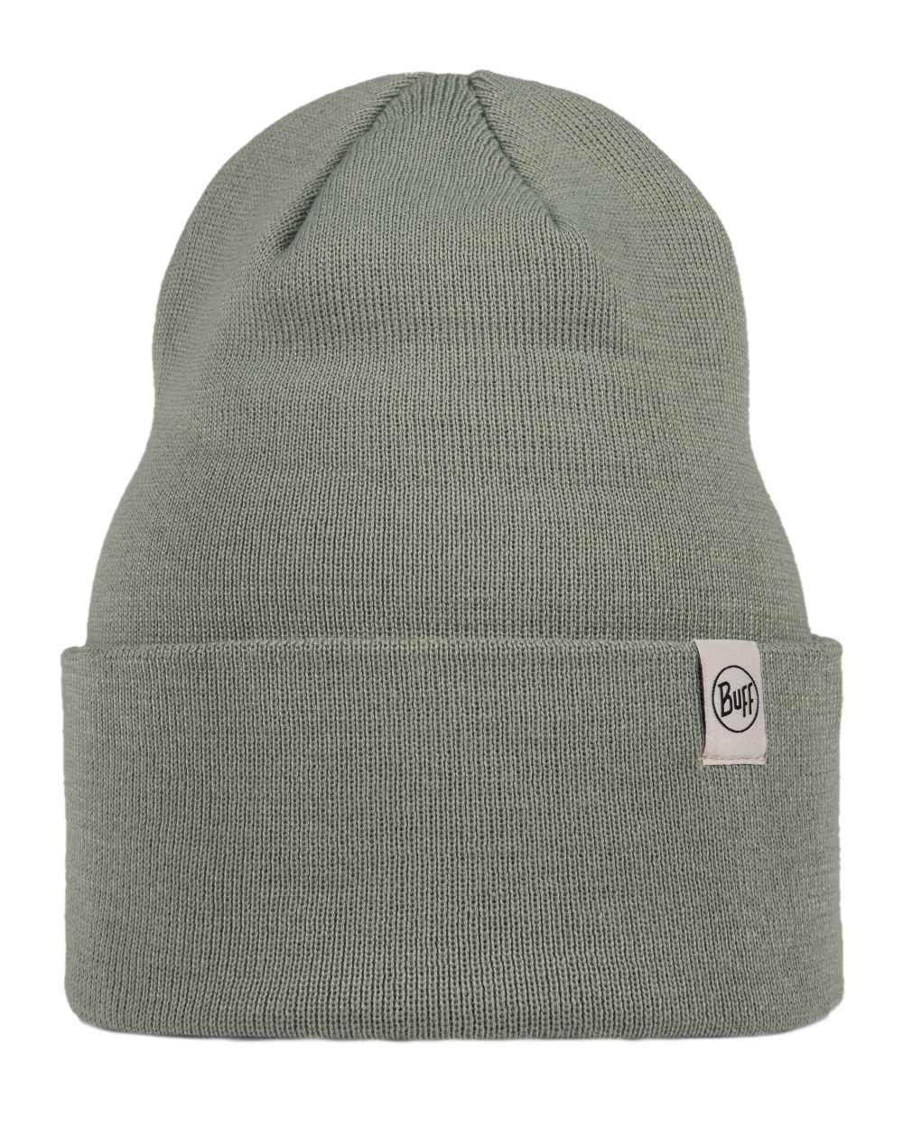 Opaline Coloured Buff Linon Knitted Beanie on white background 