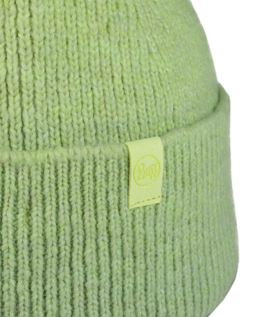 Opaline Coloured Buff Knitted Marin Beanie on white background 