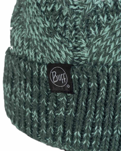 Silversage Coloured Buff Masha Knitted &amp; Fleece Beanie on white background 