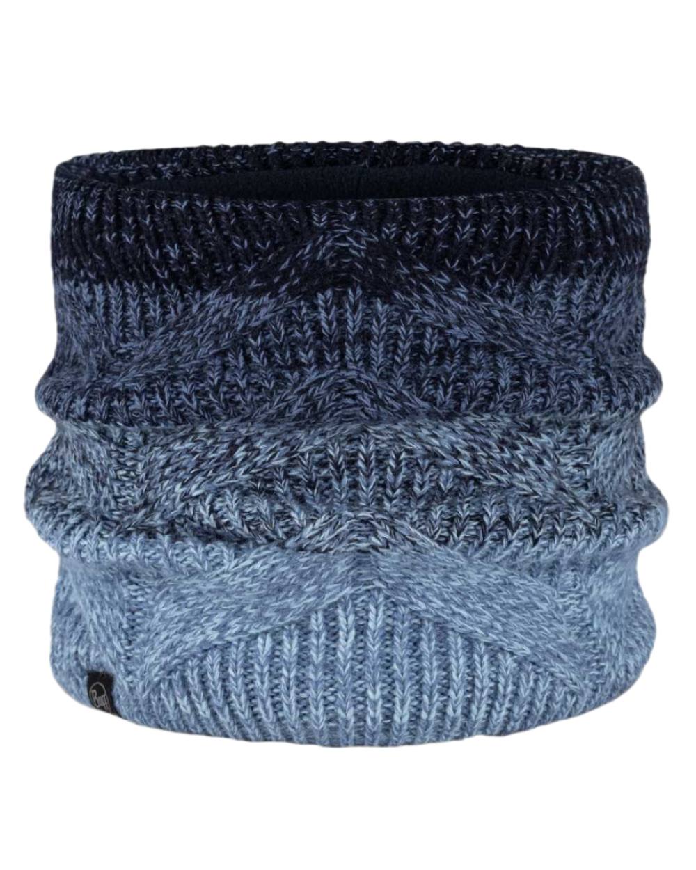 Water Coloured Buff Masha Knitted Polar Neck Warmer on white background 