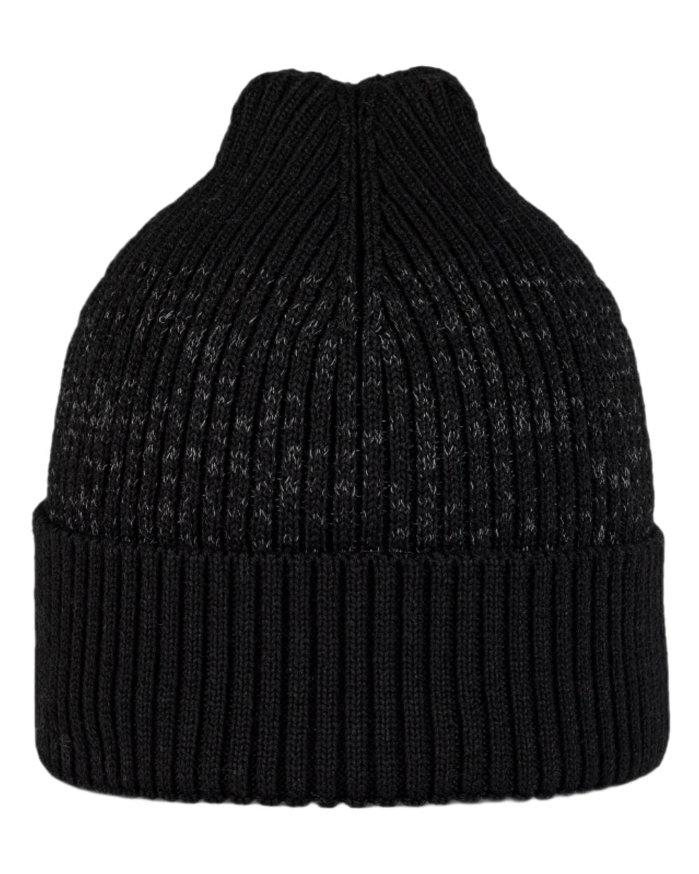 Black Coloured Buff Merino Active Beanie on white background 