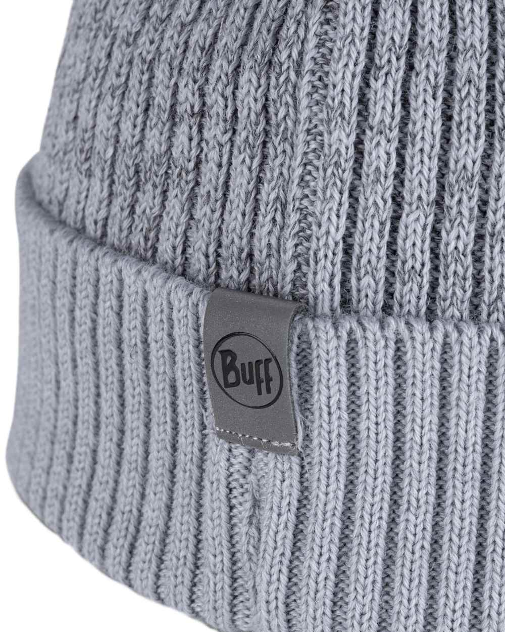 Light Grey Coloured Buff Merino Active Beanie on white background 