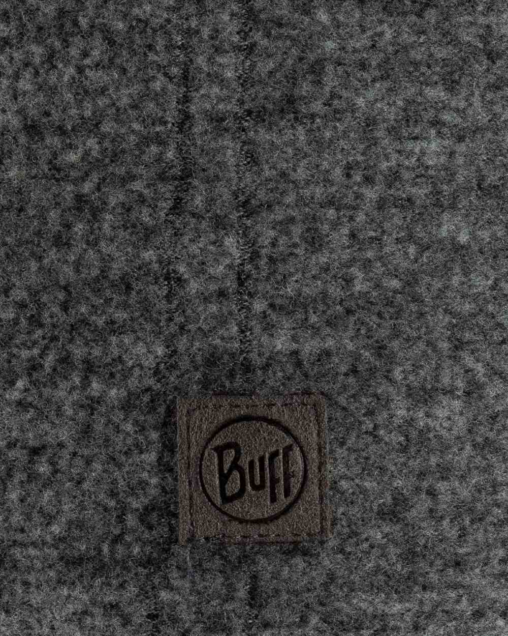 Grey Coloured Buff Merino Fleece Headband on white background 
