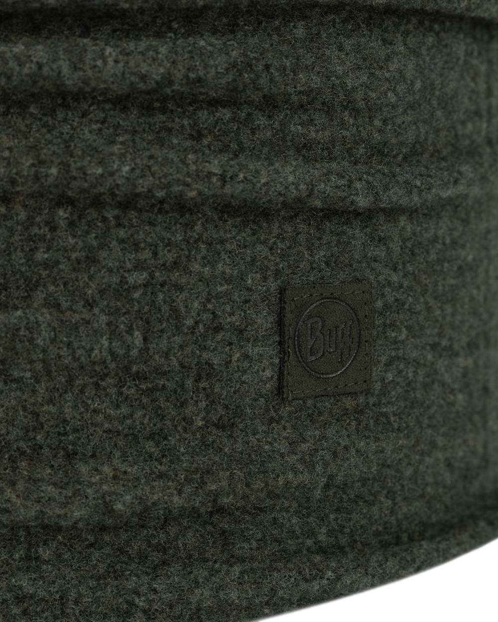 Cedar Coloured Buff Merino Fleece Neck Warmer on white background 