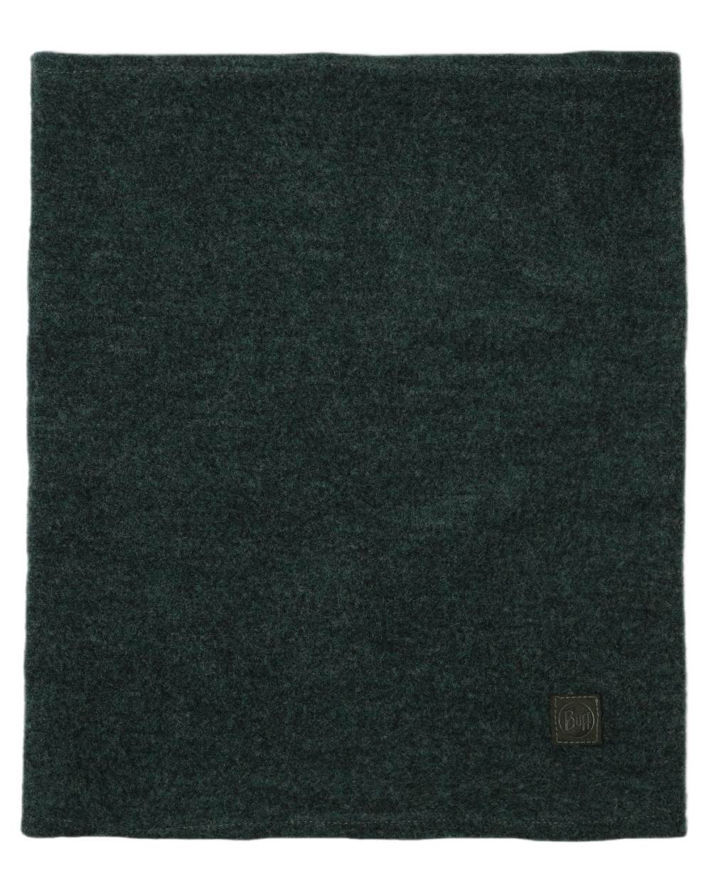 Forest Coloured Buff Merino Fleece Neck Warmer on white background 