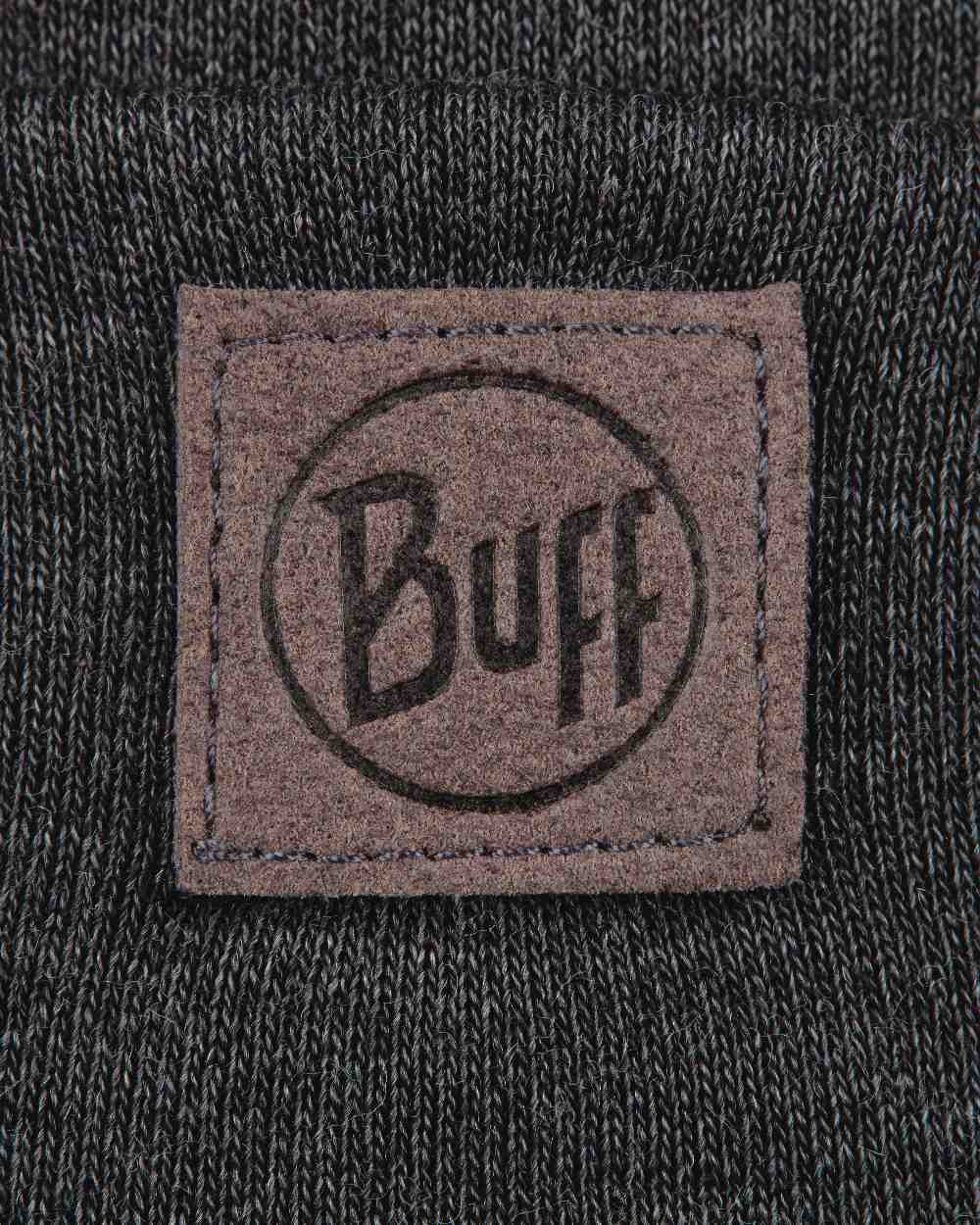 Grey Coloured Buff Merino Heavyweight Beanie on white background 