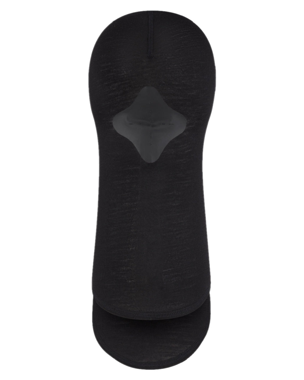 Black Coloured Buff Merino Lightweight Balaclava on white background 