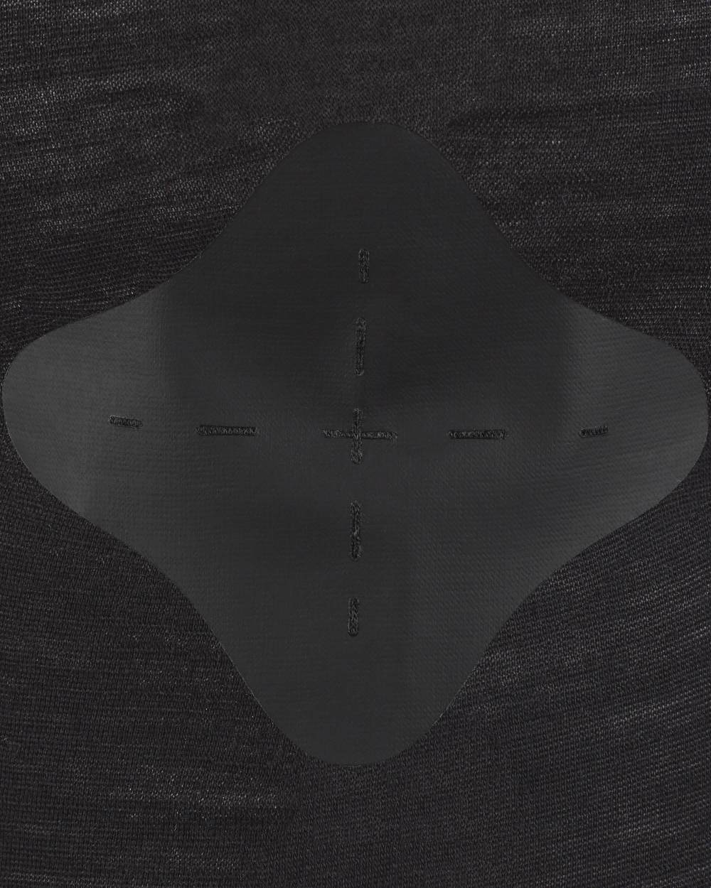 Black Coloured Buff Merino Lightweight Balaclava on white background 