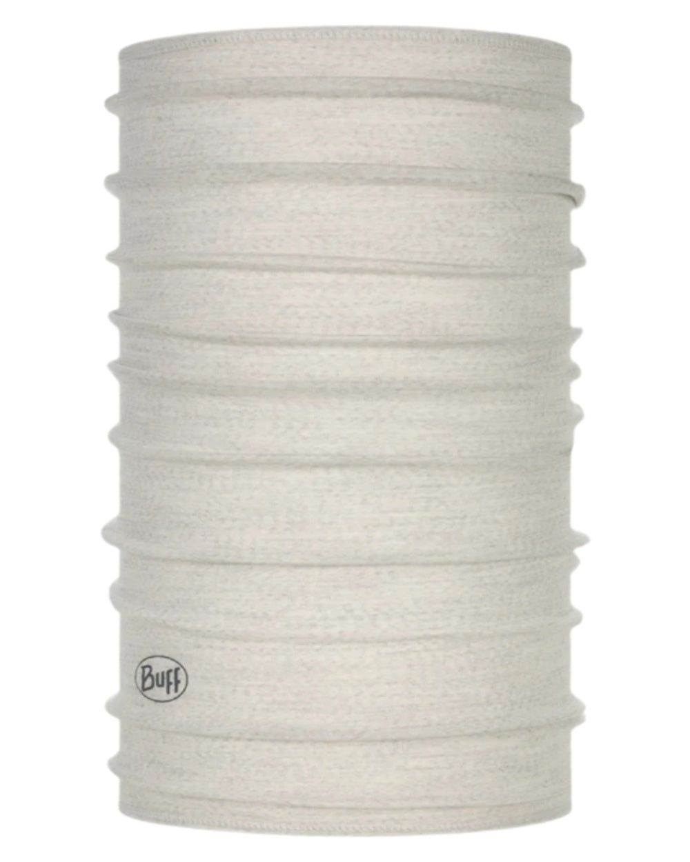 Cloud Coloured Buff Merino Lightweight Neck Warmer on white background 