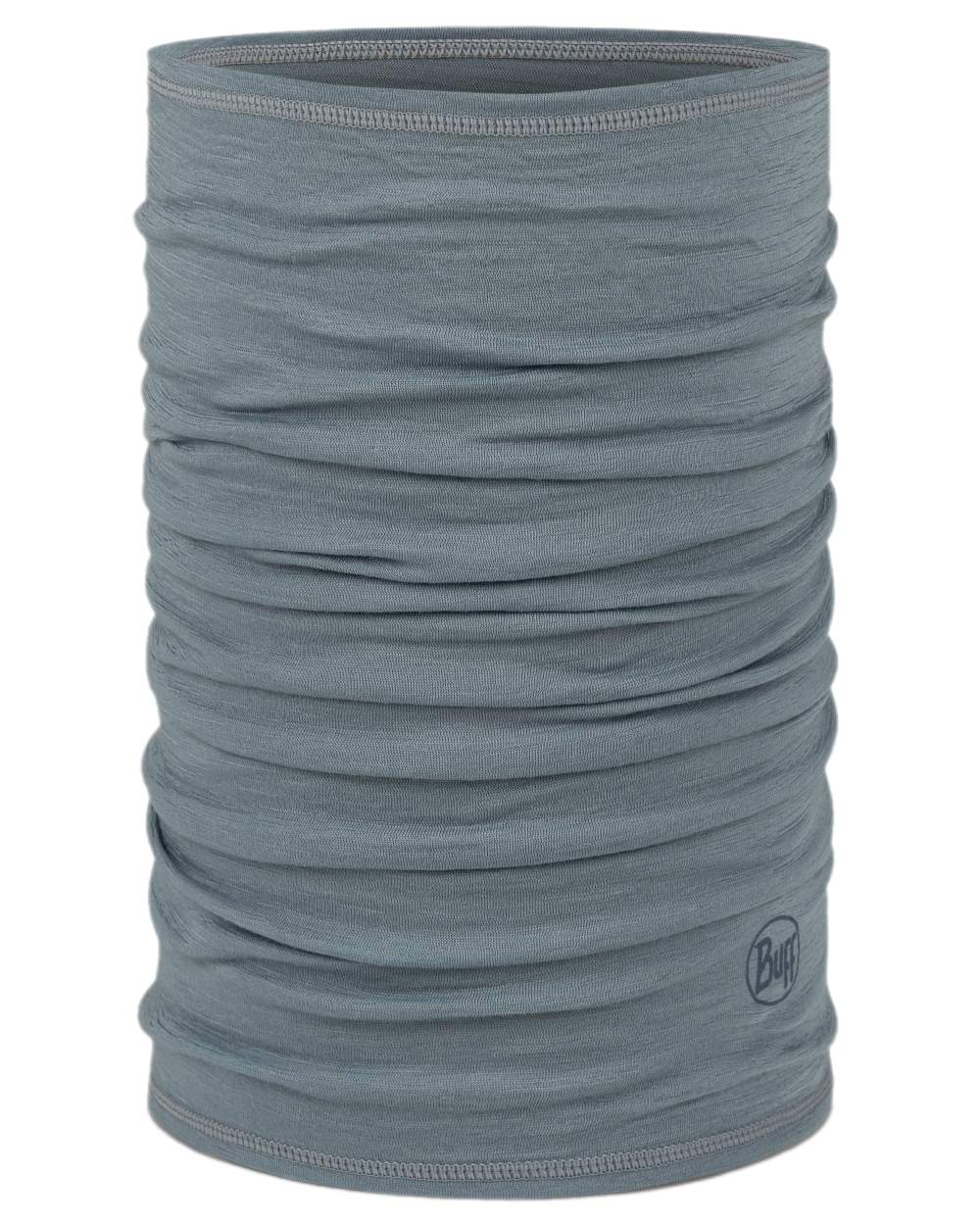 Flint Coloured Buff Merino Lightweight Neck Warmer on white background 