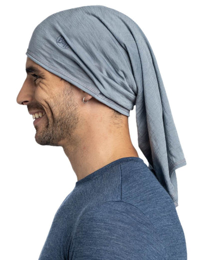 Flint Coloured Buff Merino Lightweight Neck Warmer on white background 