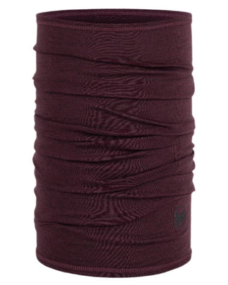 Neck Warmer Buff Merino Lightweight Solid Magenta Brown