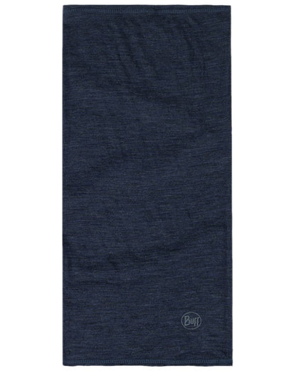 Night Blue Coloured Buff Merino Lightweight Neck Warmer on white background 