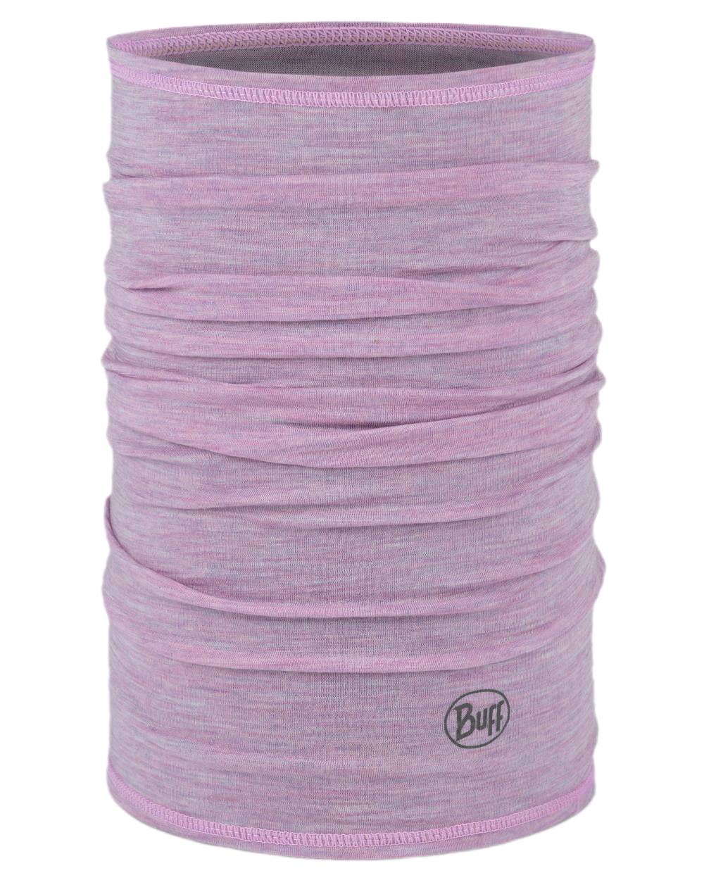 Pansy Coloured Buff Merino Lightweight Neck Warmer on white background 