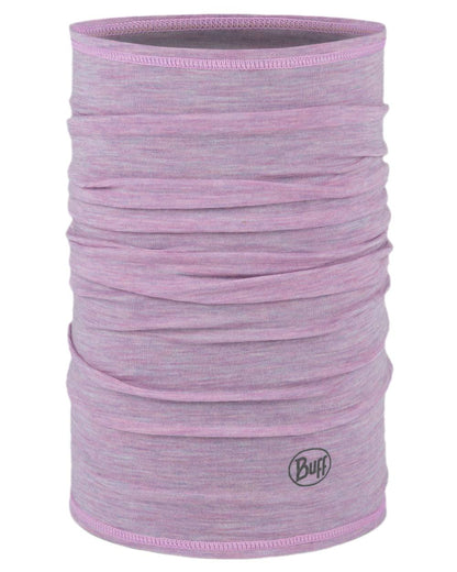 Pansy Coloured Buff Merino Lightweight Neck Warmer on white background 