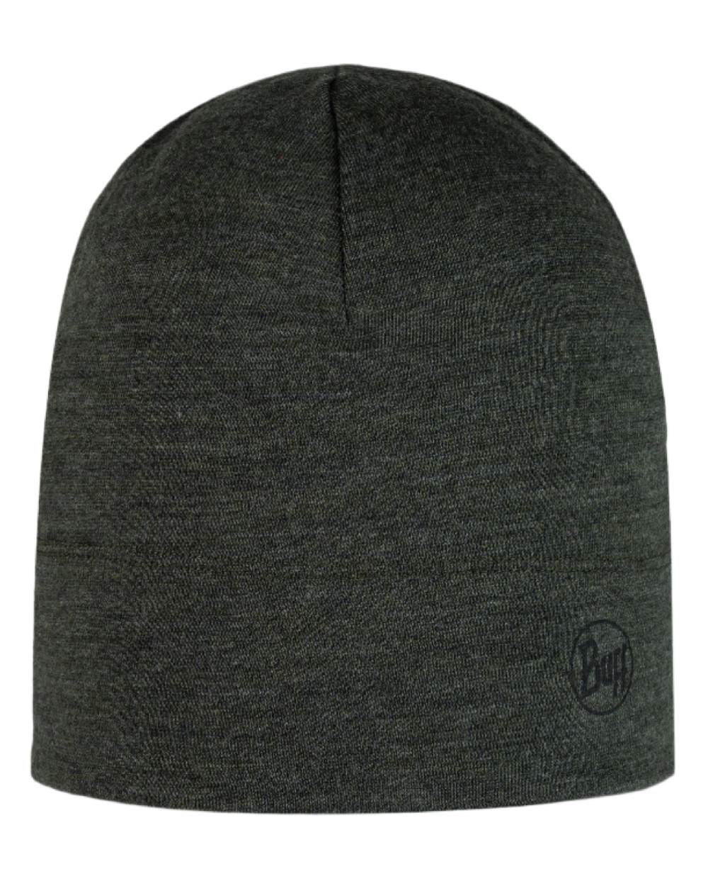 Bark Coloured Buff Merino Midweight Beanie on white background 