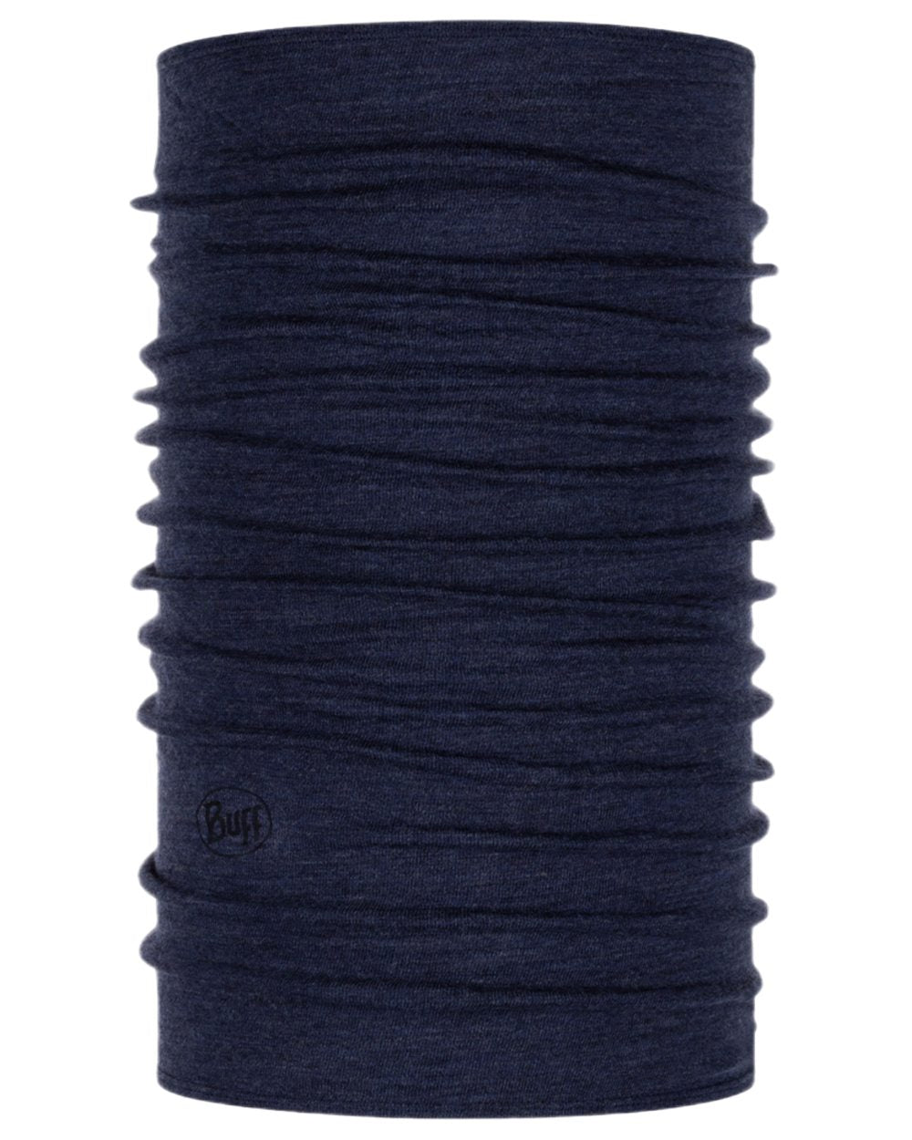 Night Blue Coloured Buff Merino Midweight Neckwear on white background 