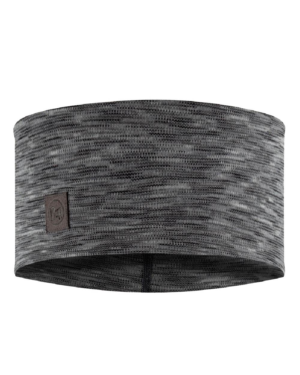 Fog Grey Coloured Buff Merino Wide Headband on white background 