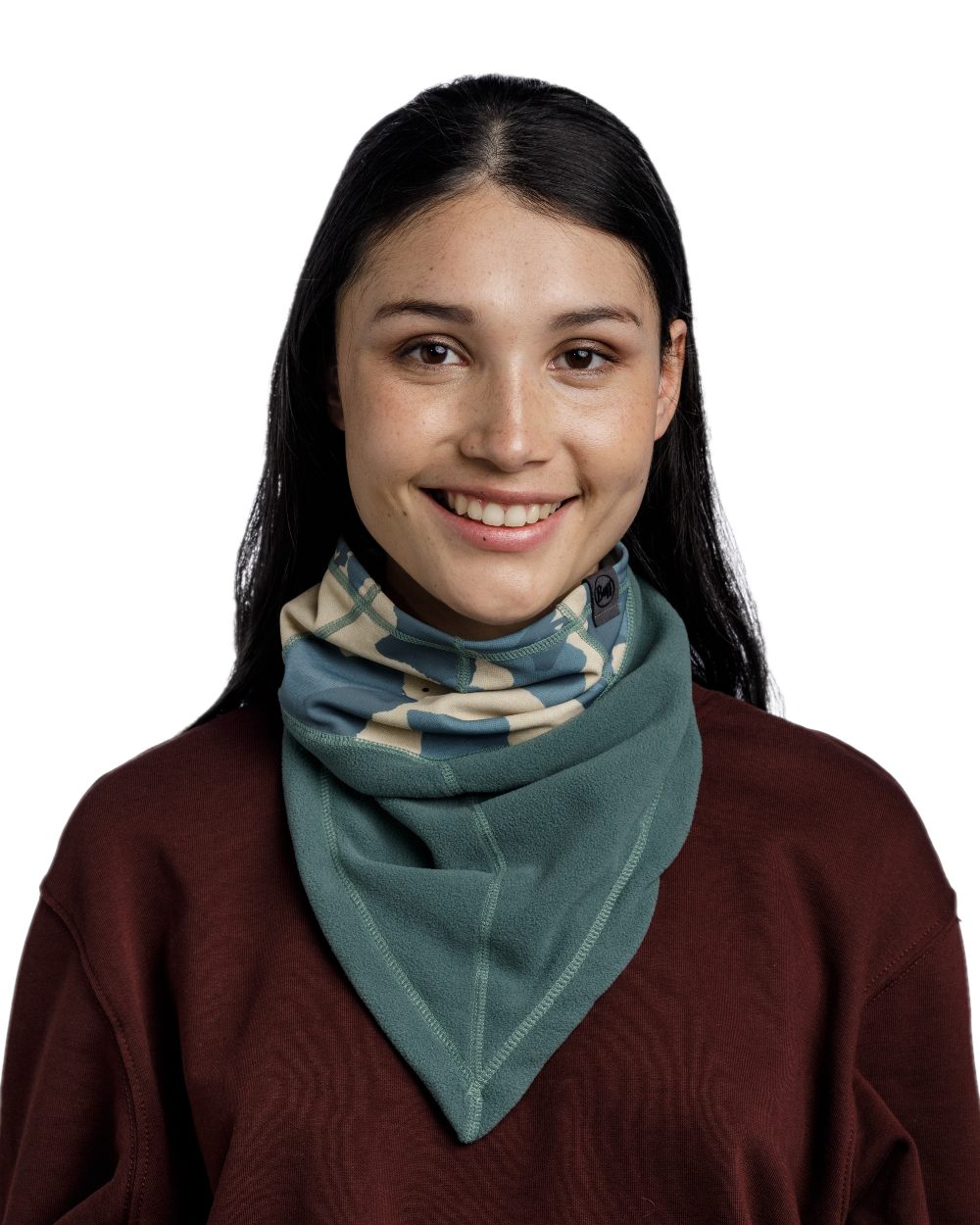 Silversage Coloured Buff Mountain Bandana on white background 